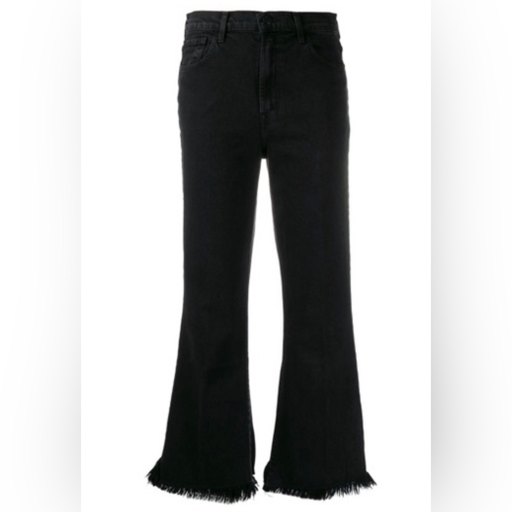 J Brand Distressed Flared Jeans Size 23 Black J Brand Distressed Flared Jeans Size 23 Black